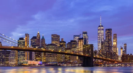 Fotobehang Brooklyn brug New York © vichie81