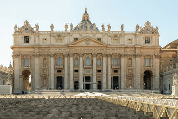 Fototapeta na wymiar Vatican, St. Peter's Square, St. Peter's Basilica. 
