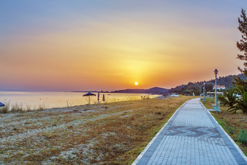Sunset on the Aegean Sea, Chalkidiki, Greece