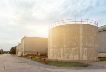 Large water tank for fire fighting in industrial process,safety first