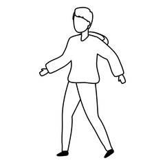 happy man celebrating arms up