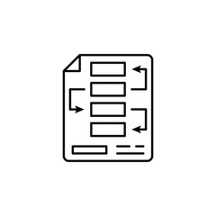 Process finance chart outline icon. Element of finance illustration icon. signs, symbols can be used for web, logo, mobile app, UI, UX