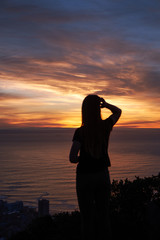 Cape Town sunset girl
