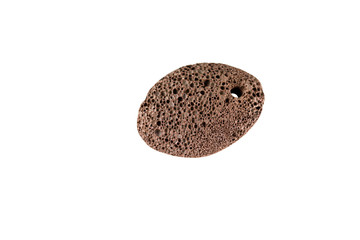 Pumice stone for spa and bathroom isolated on a white background.