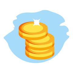 pile coins money dollars icons