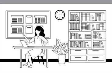 Businesswoman avatar cartoon design vector illustrator