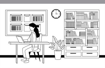 Businesswoman avatar cartoon design vector illustrator