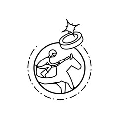 horse with jockey racecourse icon