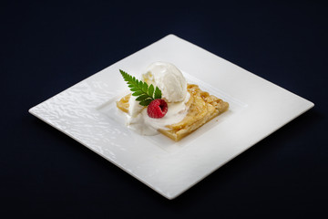 cake with strawberries and whipped cream