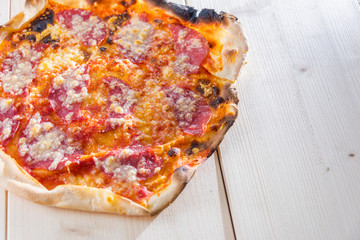 Delicious freshly baked in the stone oven fresh pizza..For real pizzalover ymmy food.