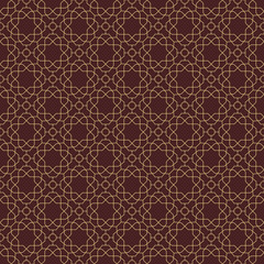 Seamless background for your designs. Modern vector golden ornament. Geometric abstract pattern