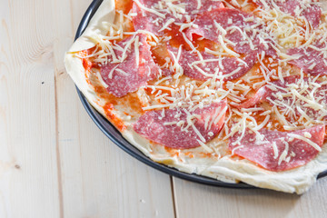 Delicious freshly baked in the stone oven fresh pizza..For real pizzalover ymmy food.