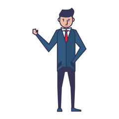 executive business finance man cartoon