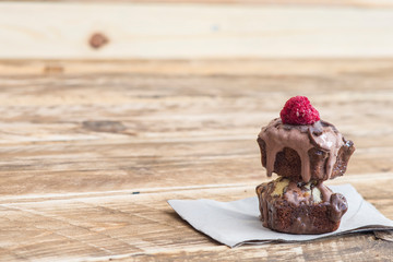 Cookie brownie of chocolate handmade