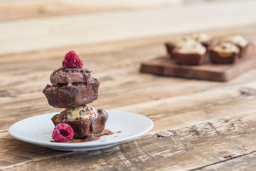 Cookie brownie of chocolate handmade