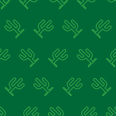Cactus Icon Seamless Pattern, Cactus Plant Icon