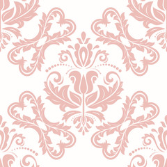 Orient vector classic pattern. Seamless abstract background with vintage elements. Orient pink background. Ornament for wallpaper and packaging