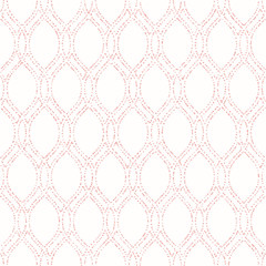 Seamless vector ornament. Modern background. Geometric modern dotted pink pattern