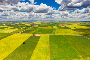 Fototapeta premium Agricultural fields in a village in Spain.
