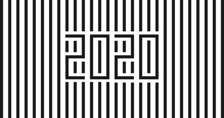 Happy new year 2020 vector background.