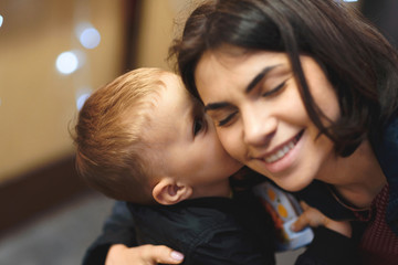 son talking secrets to mother