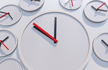 Clock icon in flat style, timer on white background. Business watch. Design element for you project