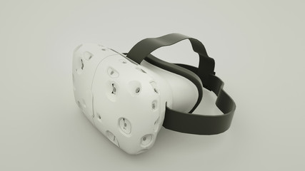 Virtual Reality Headset on white background. 3D Illustration