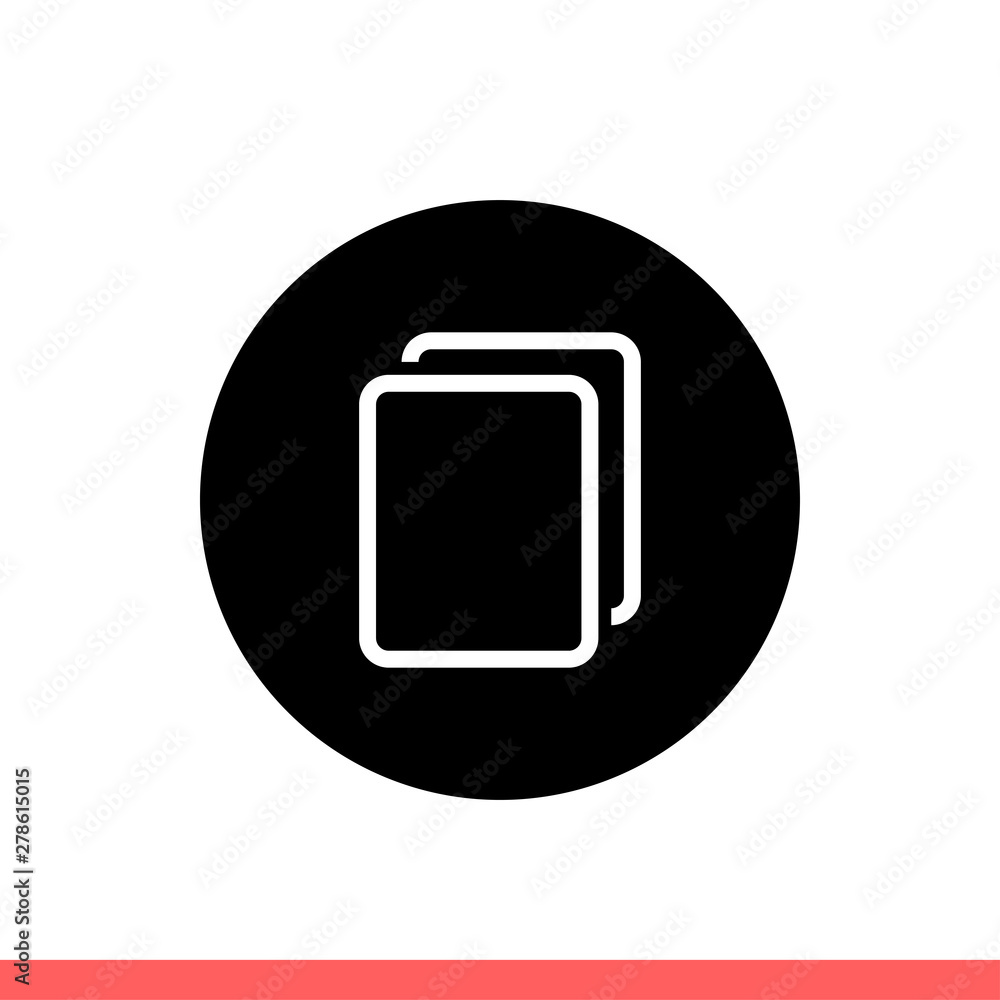 Poster copy vector icon, duplicate symbol. simple, flat design isolated on white background for web or mobi