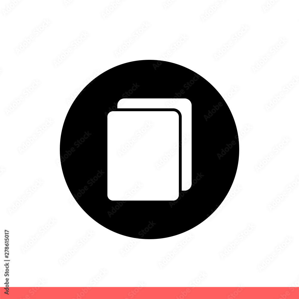 Poster copy vector icon, duplicate symbol. simple, flat design isolated on white background for web or mobi