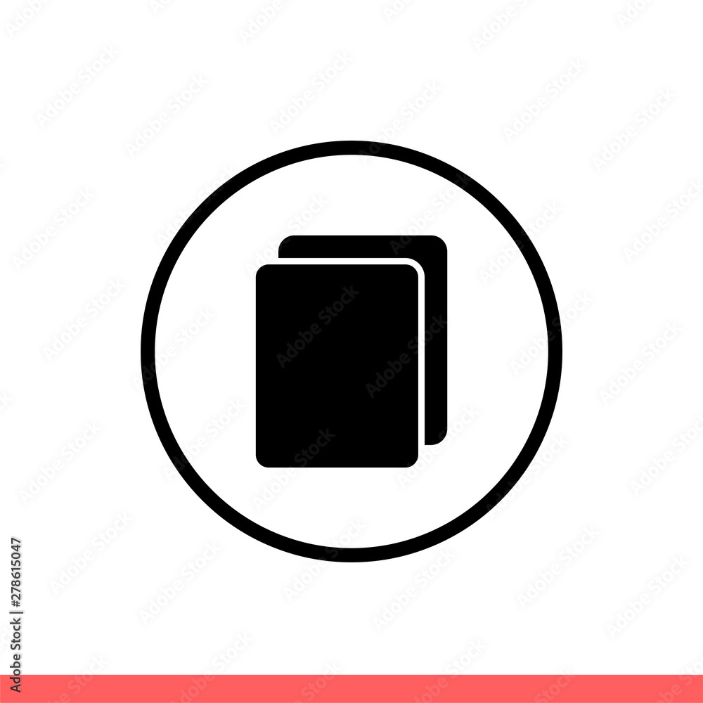 Poster copy vector icon, duplicate symbol. simple, flat design isolated on white background for web or mobi