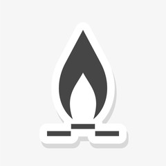 Fototapeta premium Flame sticker template. Fire logo design graphic