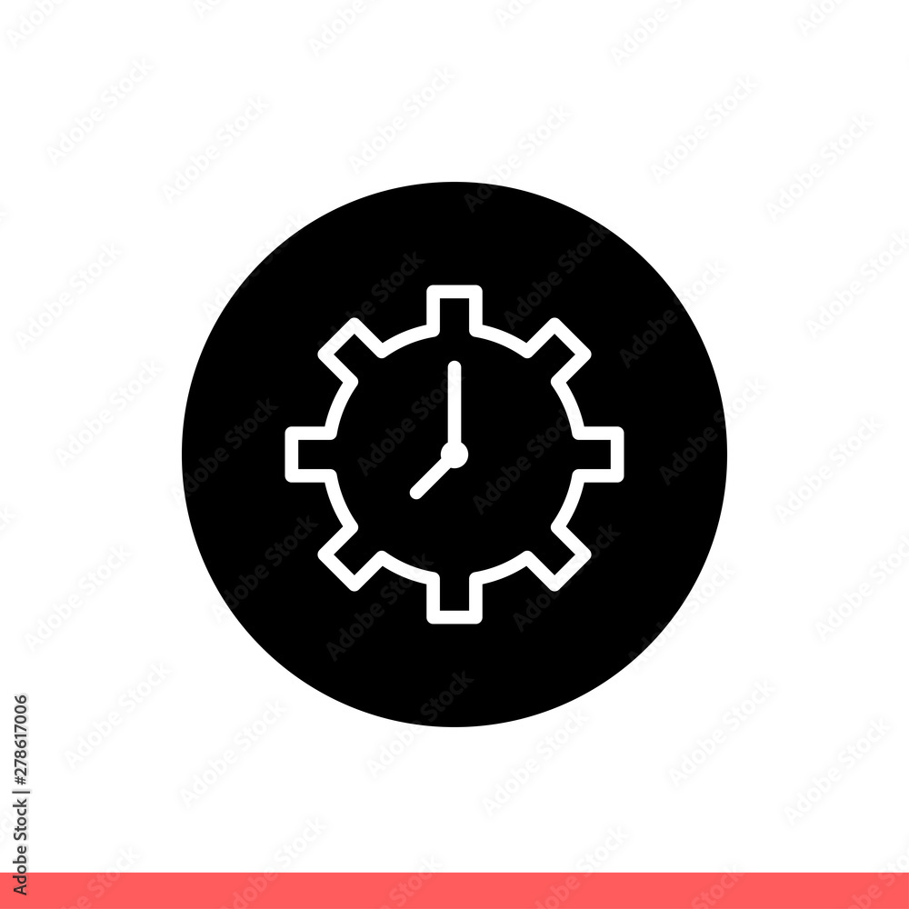 Poster process icon, engineer symbol. simple, flat design isolated on white background for web or mobile ap