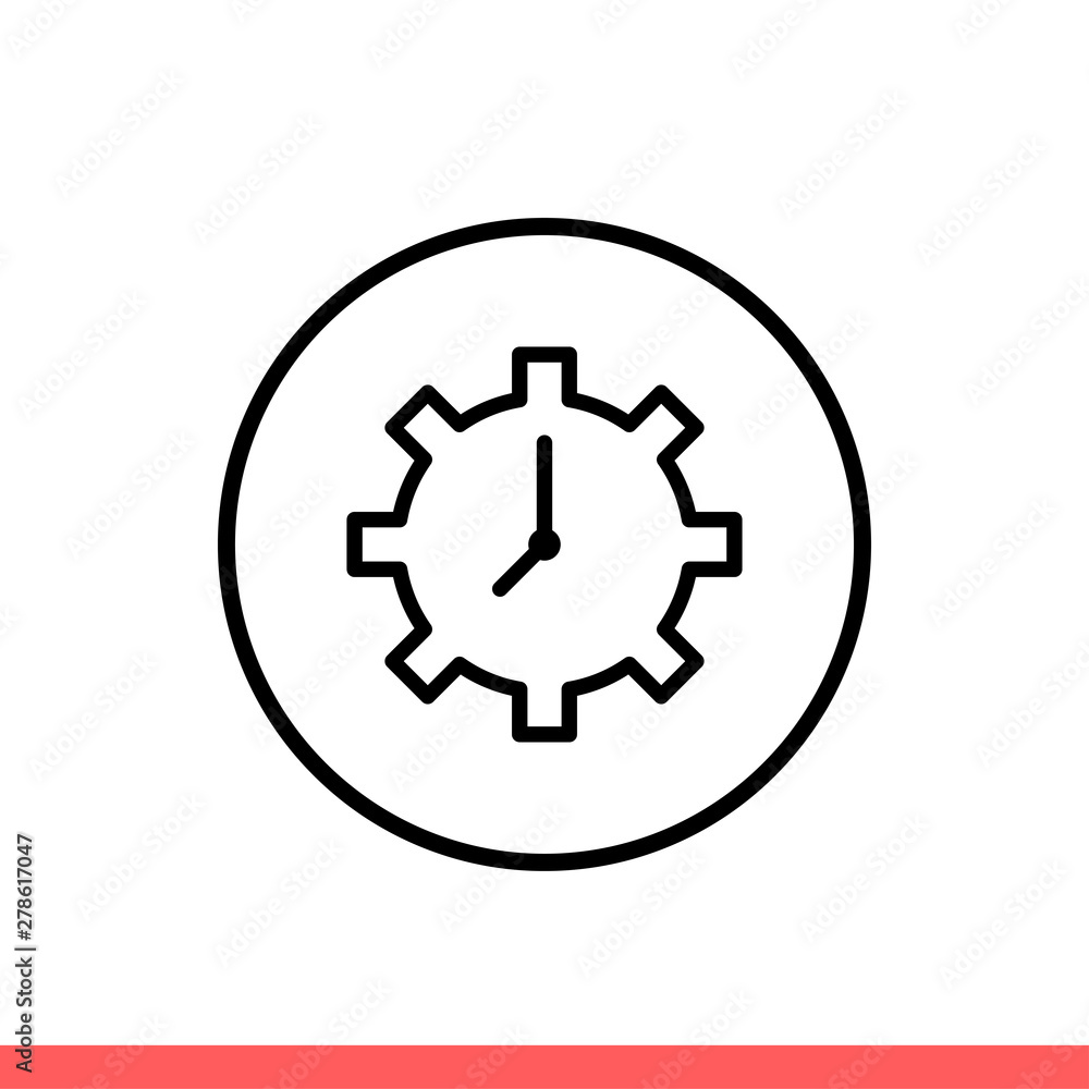 Poster process icon, engineer symbol. simple, flat design isolated on white background for web or mobile ap