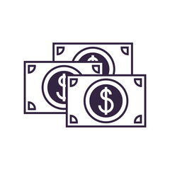 bills money dollars isolated icon