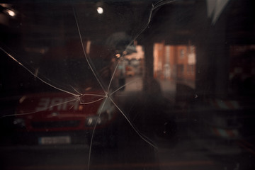 cracked glass