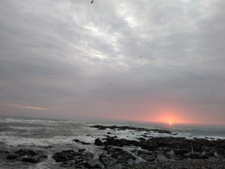 sunset over the sea © kevin