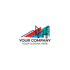 cityscape business logo design with modern concepts  vector template on white background