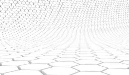 Duotone hexagon 3D background texture. 3d rendering illustration. Futuristic abstract background.