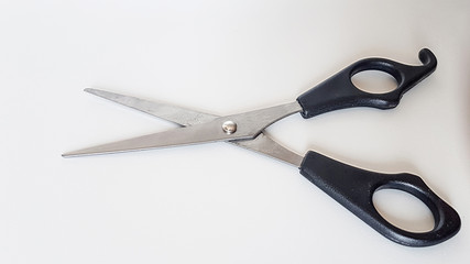 stainless steel scissors with plastic handle