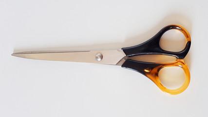 stainless steel scissors with plastic handle