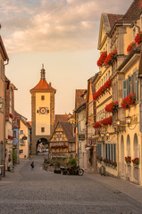 Fototapeta na wymiar Historic Center of Rothenburg ob der Tauber