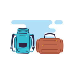 travel suitcase equipment with travelbag