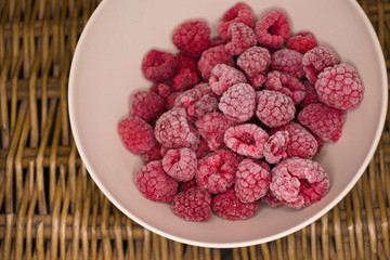 Frozen Raspberries Bowl