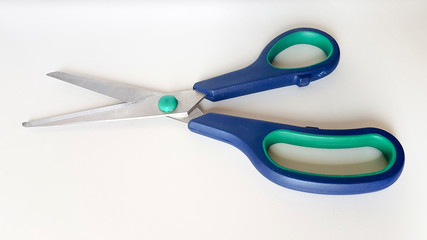 stainless steel scissors with plastic handle
