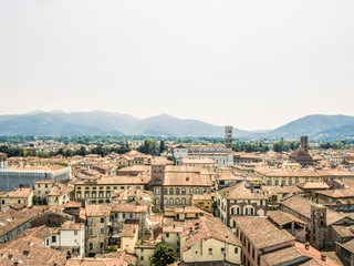 Fototapeta na wymiar Lucca Italy panorama