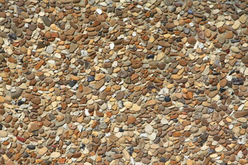 stone wall of pebbles for interiors