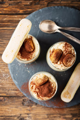 Homemade Italian dessert tiramisu