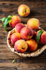 Fresh sweet peaches