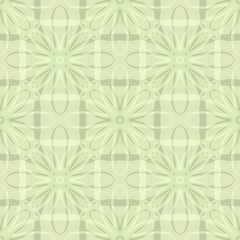 Seamless abstract floral pattern. Geometric flower ornament