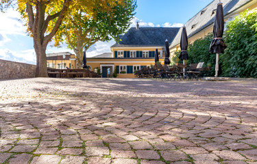Ruedesheim Schloss Johannisberg, GERMANY, October 01, 2018: Schloss Johannisberg castle Rheingau